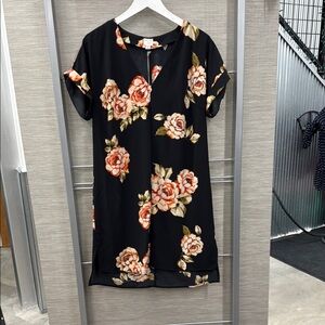 A New Day Black and Pink Sheath Mini Dress